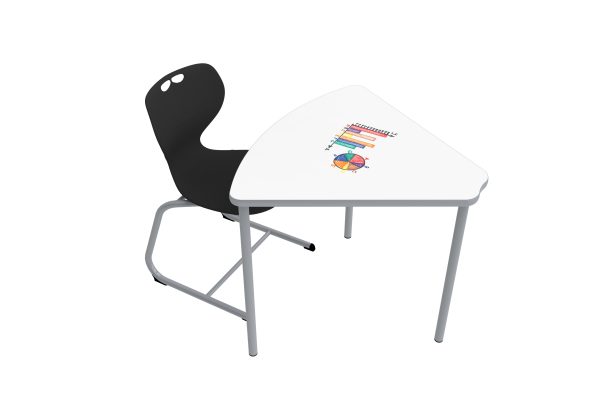 Buddy Whiteboard Single Pie Table