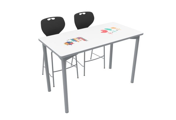 High Buddy Whiteboard Rectangle 1400x700 Table