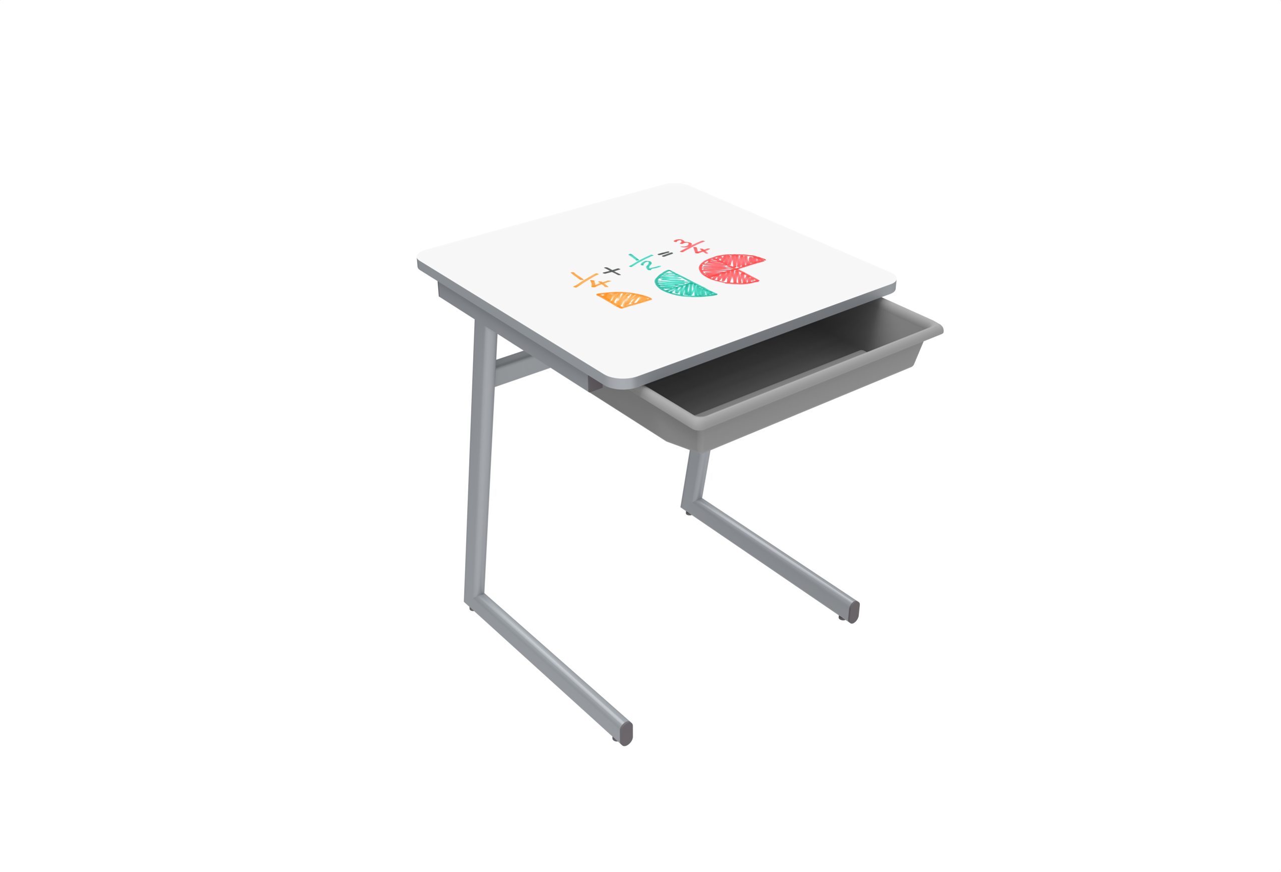 Buddy Sliding Tray Desk - Whiteboard