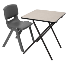 Folding Exam Desk (Black Frame) - CLEARANCE