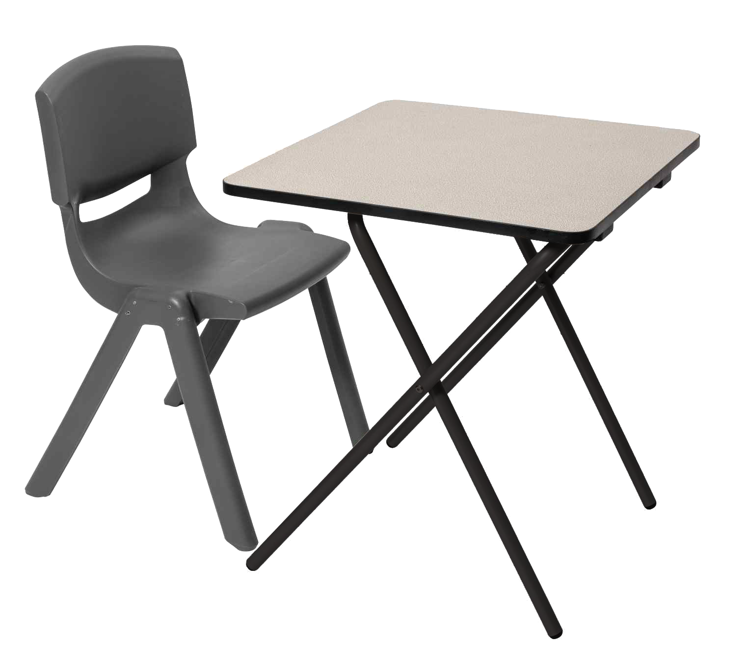 Folding Exam Desk (Black Frame) - CLEARANCE